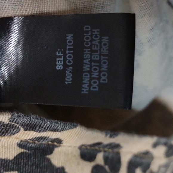 Lulus Fashionably Fierce Beige Leopard Print Denim Jean Jacket Size Small - Picture 9 of 10